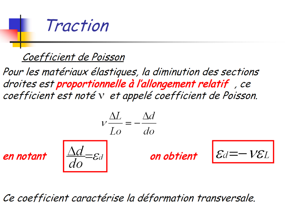 Traction coeff de Poisson