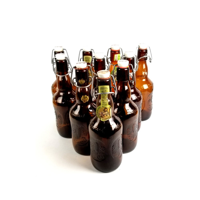 Download 10 Vintage Grolsch Beer Bottles Amber Brown Glass ... Yellowimages Mockups