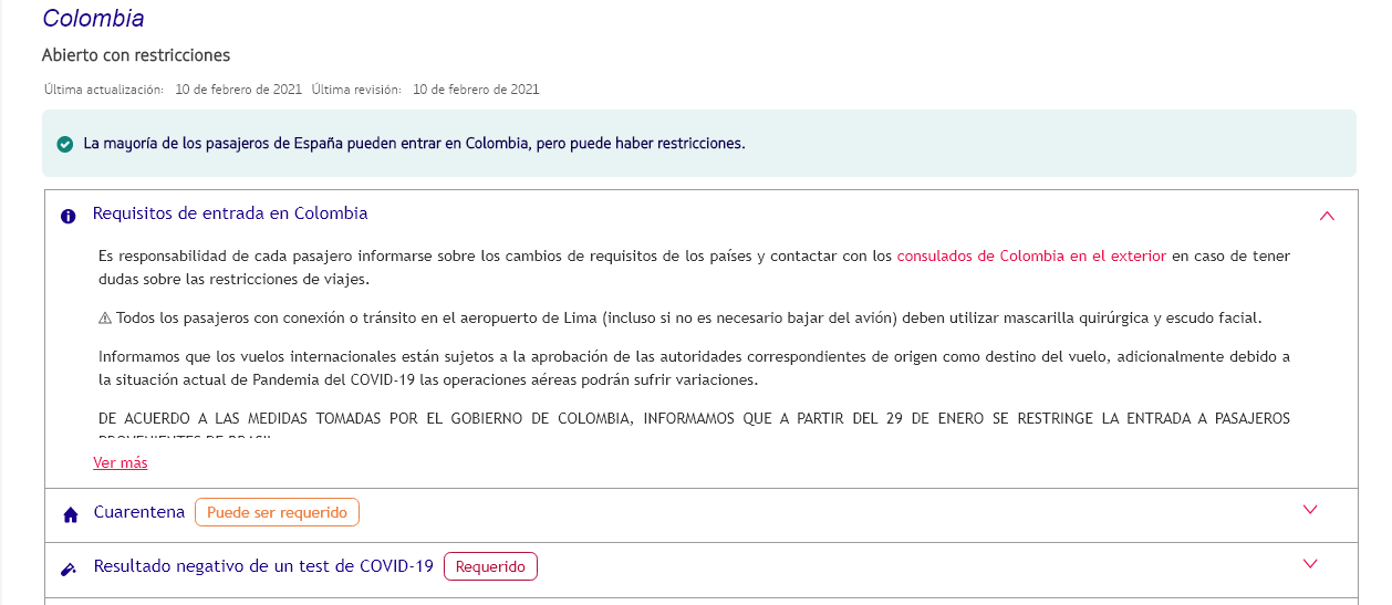 Coronavirus en Colombia: Pruebas PCR y viajes, Cuarentena - Foro América del Sur