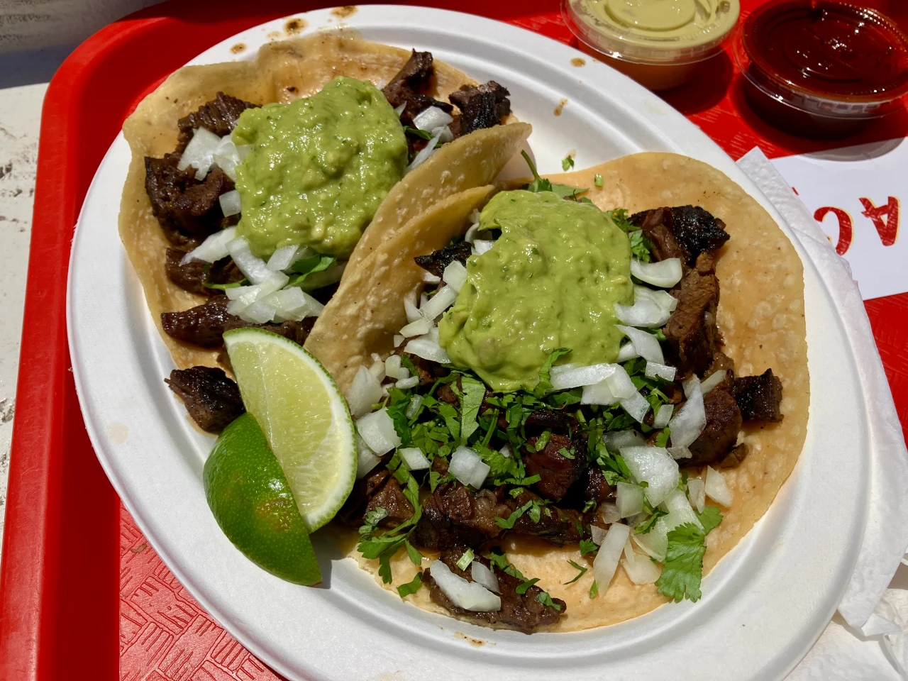 Carne asada tacos at Tacos 1975