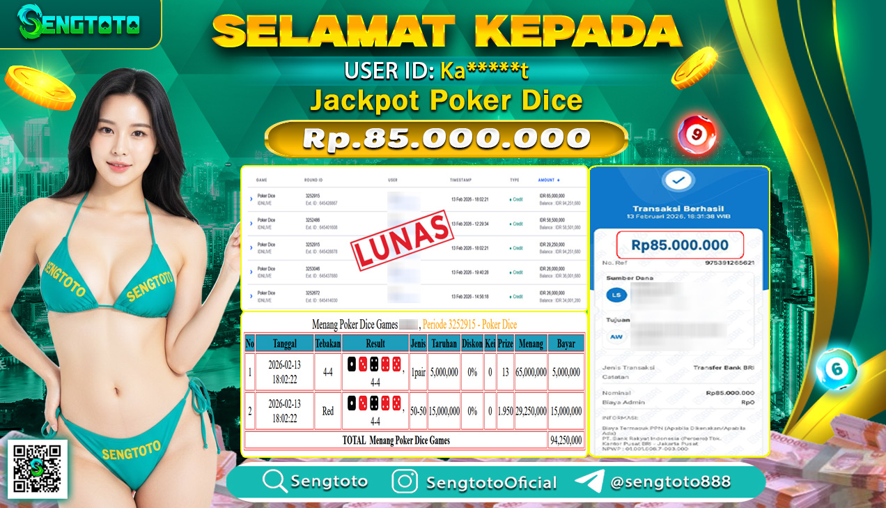 BUKTI PEMBAYARAN LIVEGAME POKER DICE