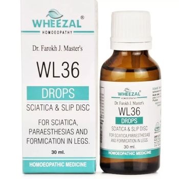 Wheezal WL-36 Sciatica And Slip Disc Drops (30ml)