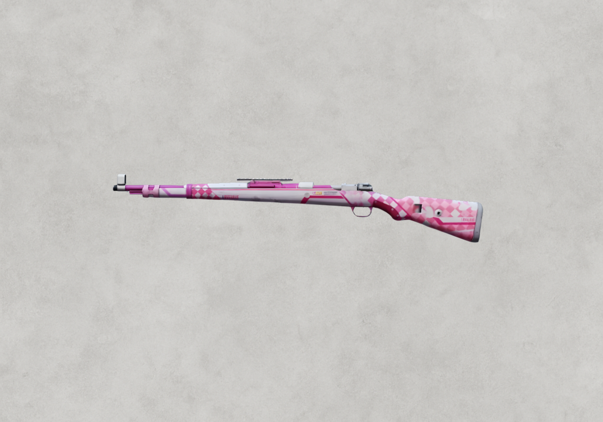سكن Kar98k Pink Love الوردي الرومانسي