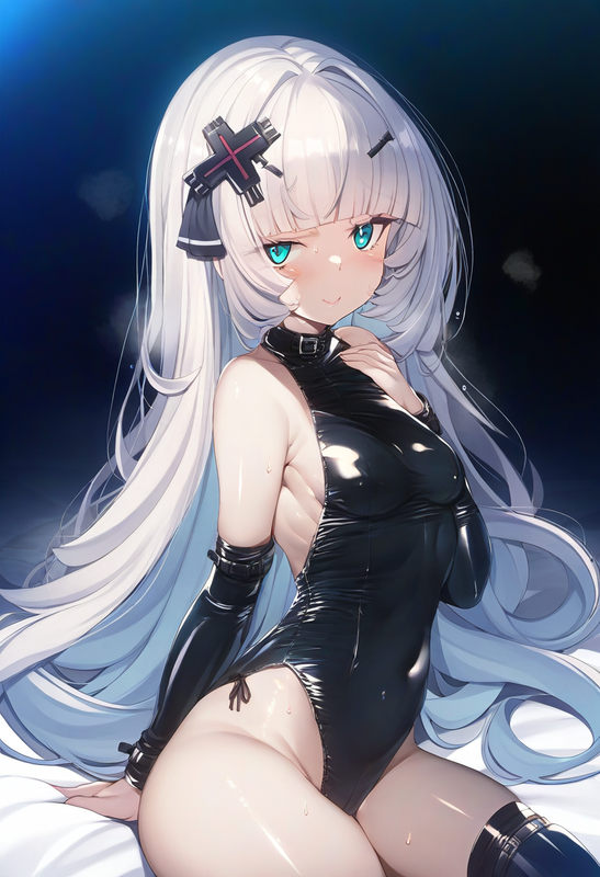 1girl, torisan, aqua eyes, long hair, hime cut, white hair, {short bangs}, old,  s-1002234693