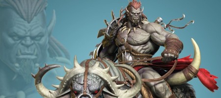 Orc Rider and Bull Creature Creation in Zbrush