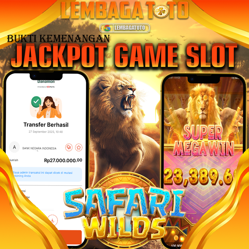 BUKTI JACKPOT 28 SEPTEMBER LEMBAGATOTO SAFARI WILDS Rp.27.000.000,- LUNAS