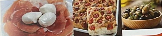 Piatto con crudo e mozzarella