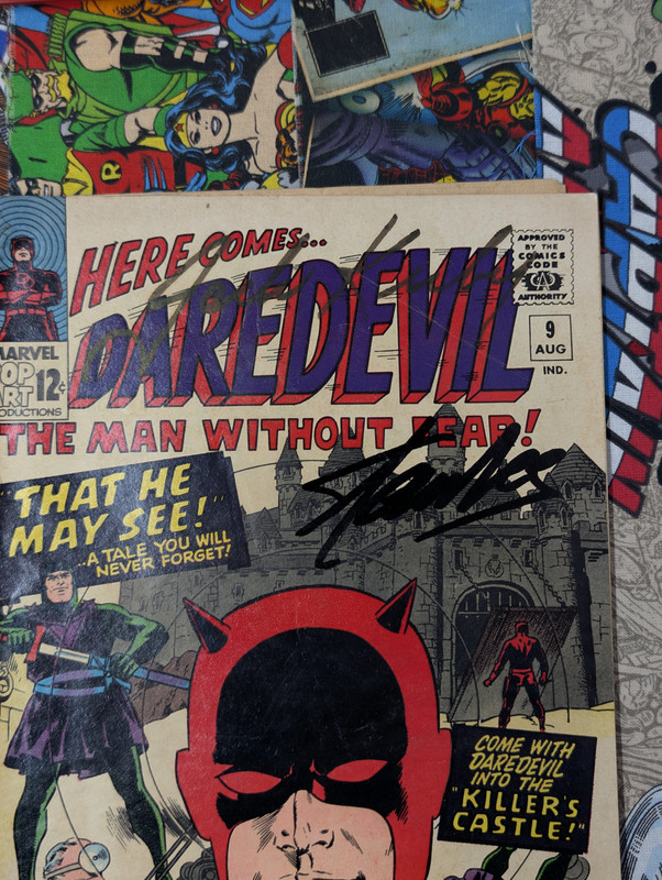 Daredevil 9 Cover art by Wally Wood Sign x5 Stan Lee Jack Kirby Lot of 19 Comics Comics Books Com