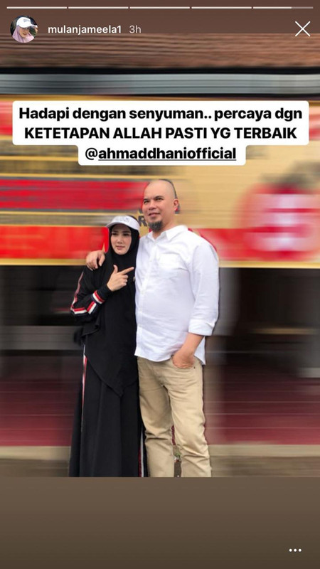 Unggahan Insta-story Mulan Jameela