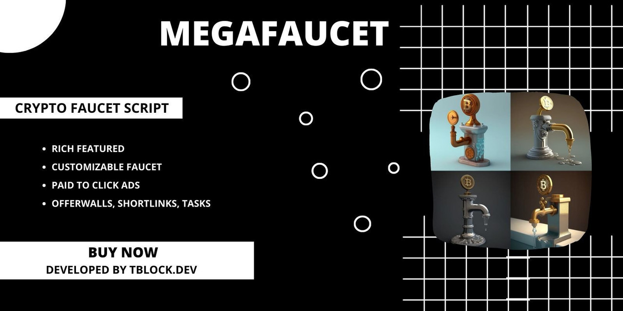 MegaFaucet – Crypto Faucet Script PHP