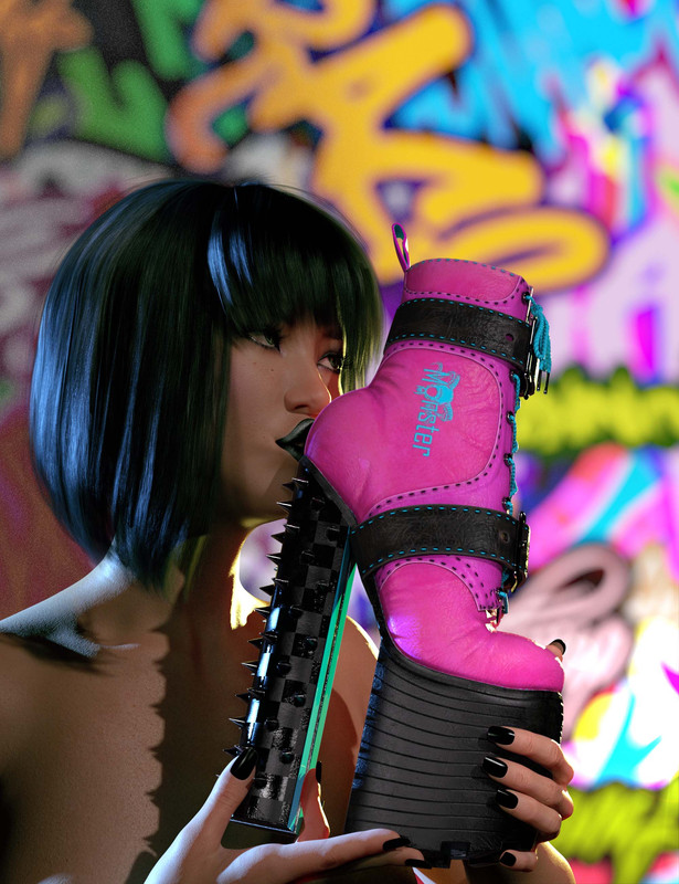 Punisher Boots for Genesis 8 and 8.1 Females Punisher Boots for Genesis 8 and 8.1 Females