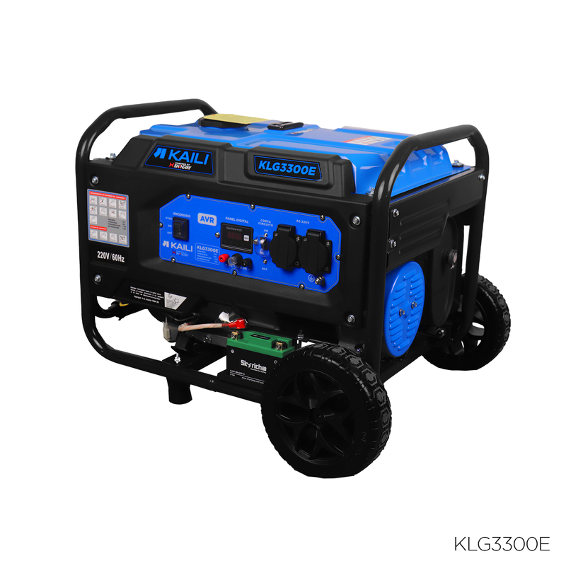 GENERADOR A GASOLINA 3300W 4T MAN/ELECTRICO C/RUEDAS KAILI