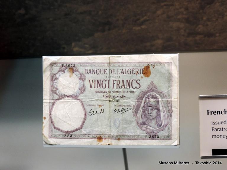 Dinero francés - Campaña en África del Norte