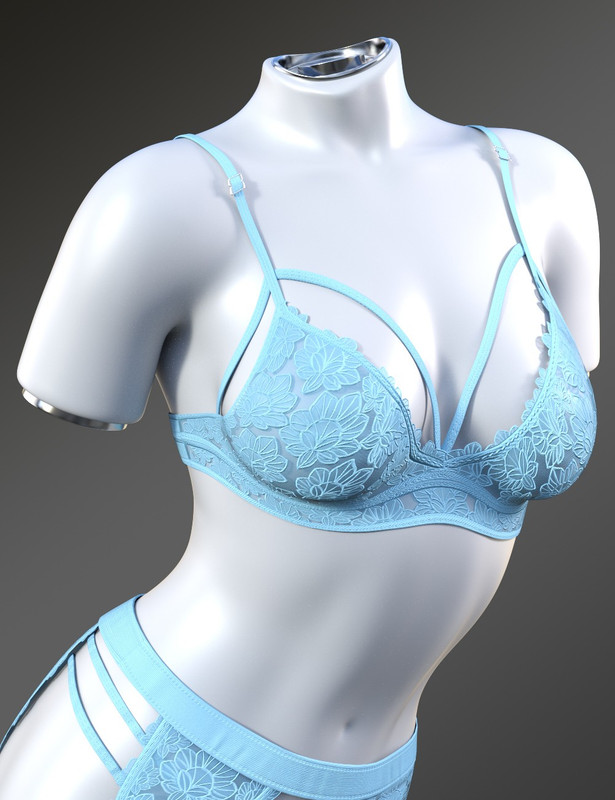 X-Fashion Flower Roses Lingerie for Genesis 9