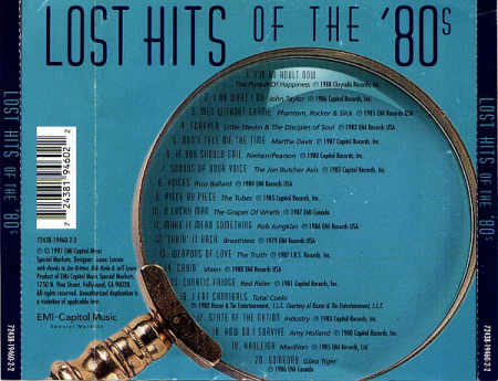 VA - Lost Hits Of The '80s (1997) [CD-Rip]