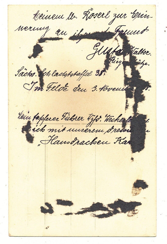 TOP! Foto AK - Flugzeug mit Kennung Sachsen sächsische Schlachtstaffel 38 - 1.WK (2)