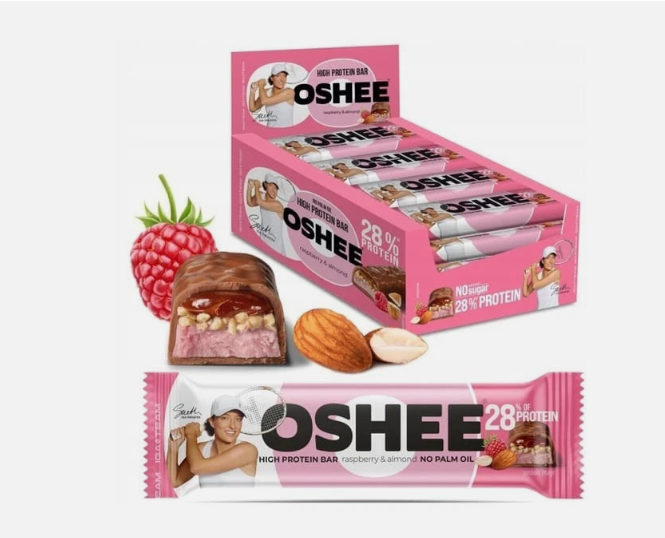 Oshee High Protein Bar Raspberry & Almond 47g x 12 Pack