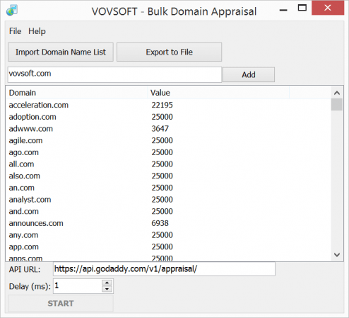 Bulk Domain Appraisal 1.7