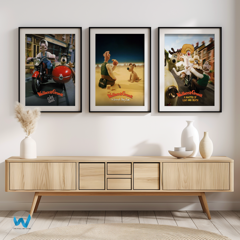 Wallace & Gromit 3er Set Poster - Film Kunstdrucke - 12X16/16X20/18X24/24X36 - Bild 8 von 10