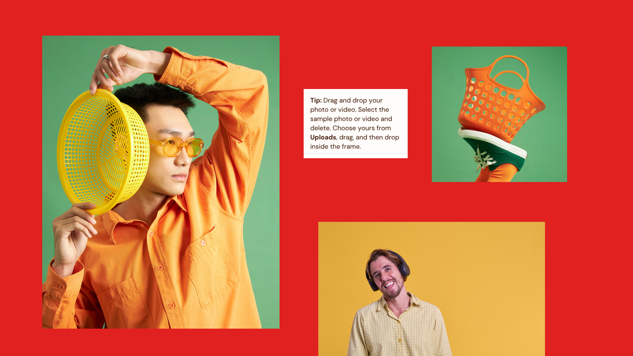 TV and Film Series Bible Presentation in Red Yellow Bold Typographic Style