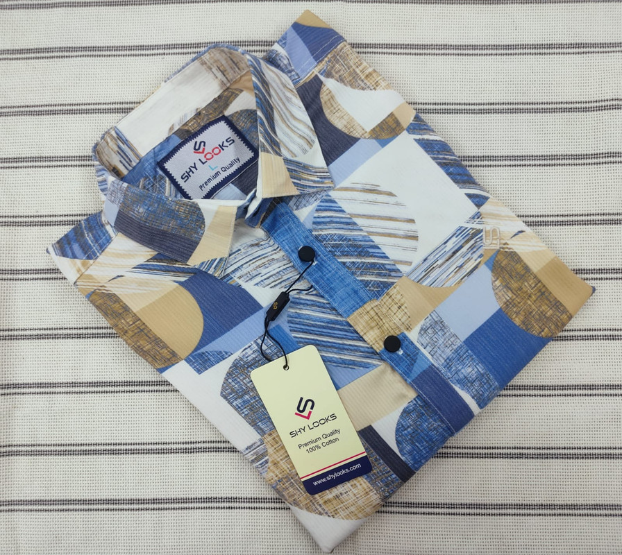 Shy Looks Luxury Spandex Print Shirt