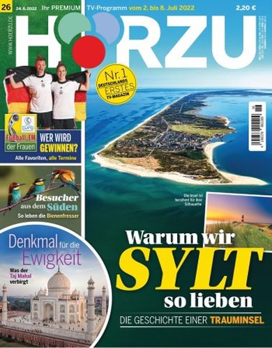 Cover: Hörzu Fernsehzeitschrift No 26 vom 24  Juni 2022