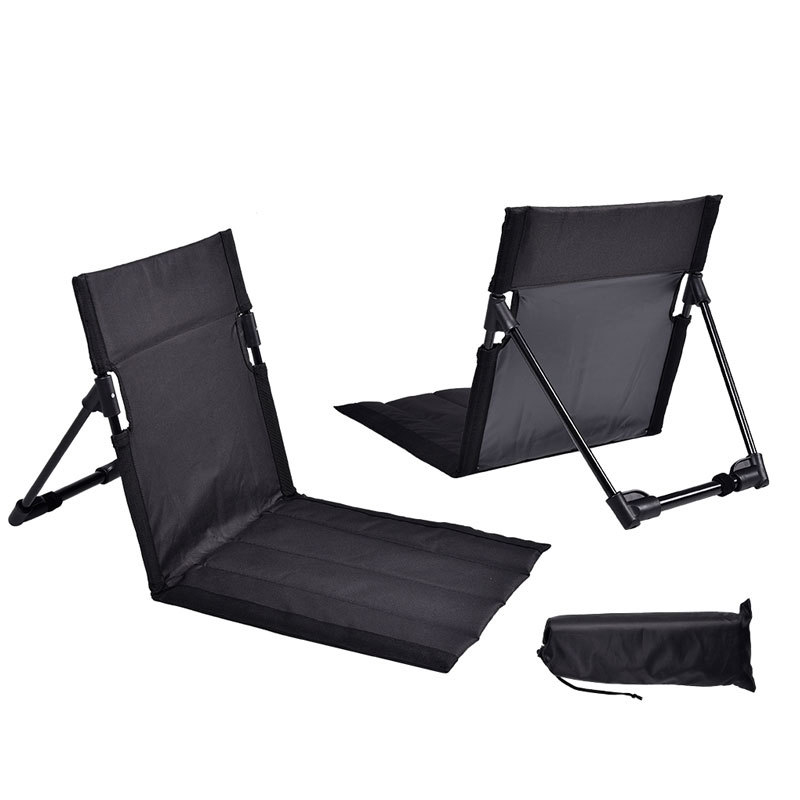 Black Portable Folding Beach Lounger Chair with 600D Oxford Fabric and Aluminum Frame – Lightweight Outdoor Garden Camping Chair in the destination market