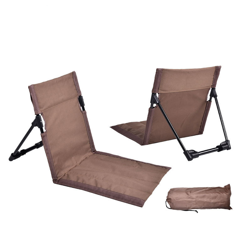 Brown Portable Folding Beach Lounger Chair with 600D Oxford Fabric and Aluminum Frame – Lightweight Outdoor Garden Camping Chair in the destination market