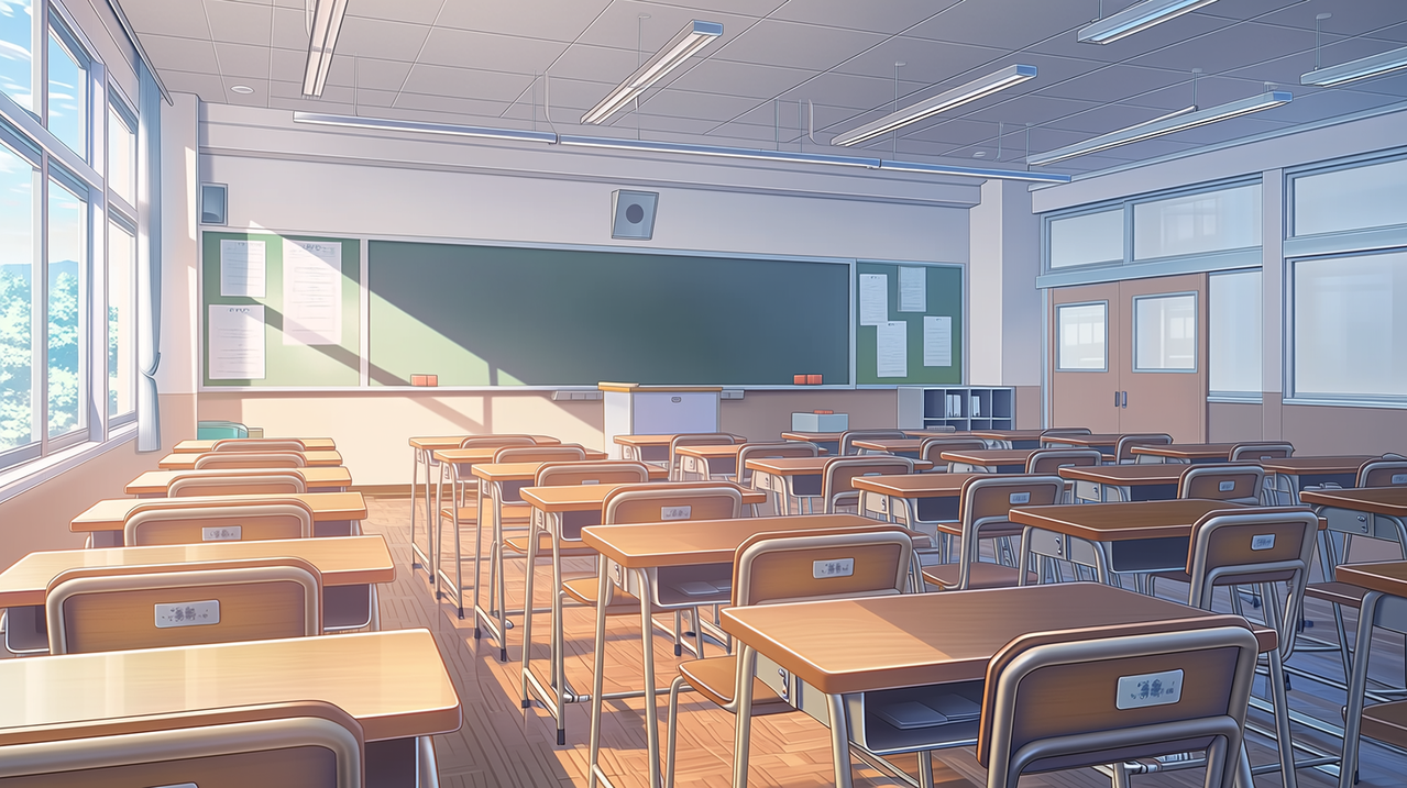 xin04244 anime style no people classroom interior desks chalkbo dce0d055 bde2 427a be4e 90958d4b6399