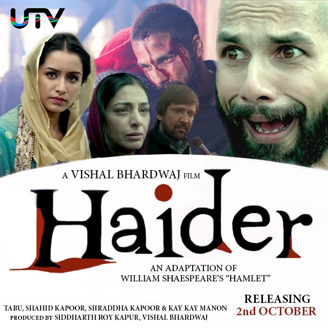 Haider (2014) Hindi 480p Bluray x264 AAC 400MB ESub