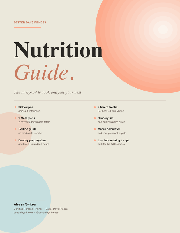 Better Days Nutrition Guide