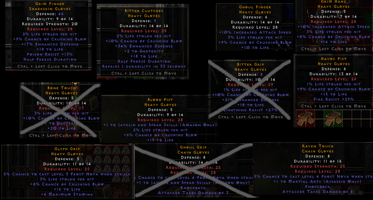 Selling Crafted Lld Cb And Kb Gloves Topic d2jsp