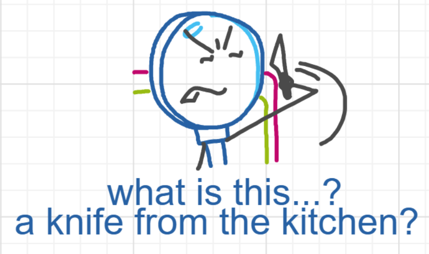 A panel from A Murder On The, episode six of the Board Boards object show by Furretwalk/WalkingFurret.