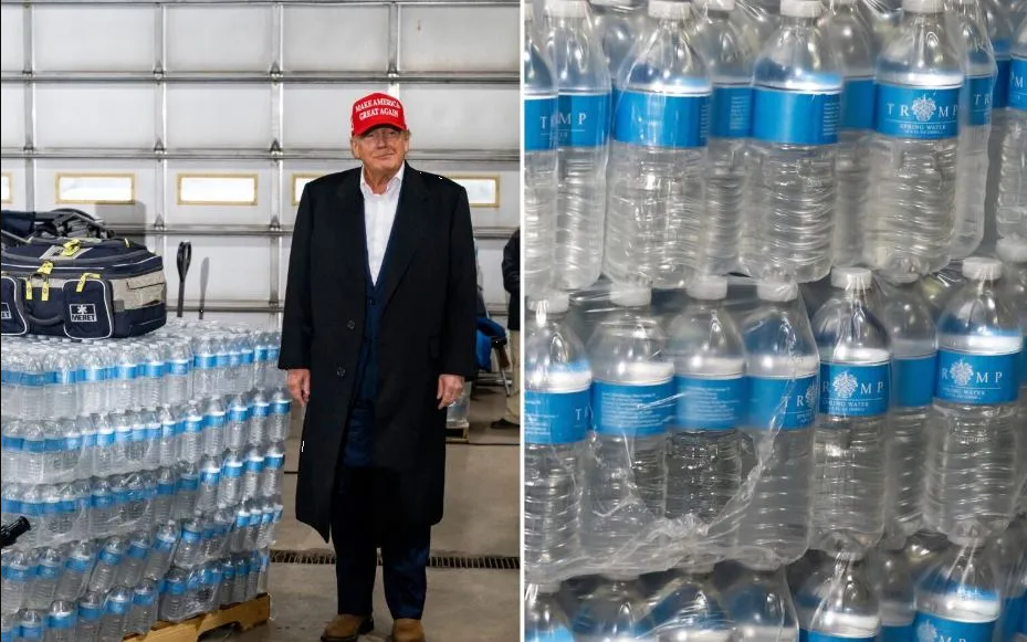 Se burlan de Trump por regalar ‘agua de Trump’ a zona de derrame tóxico