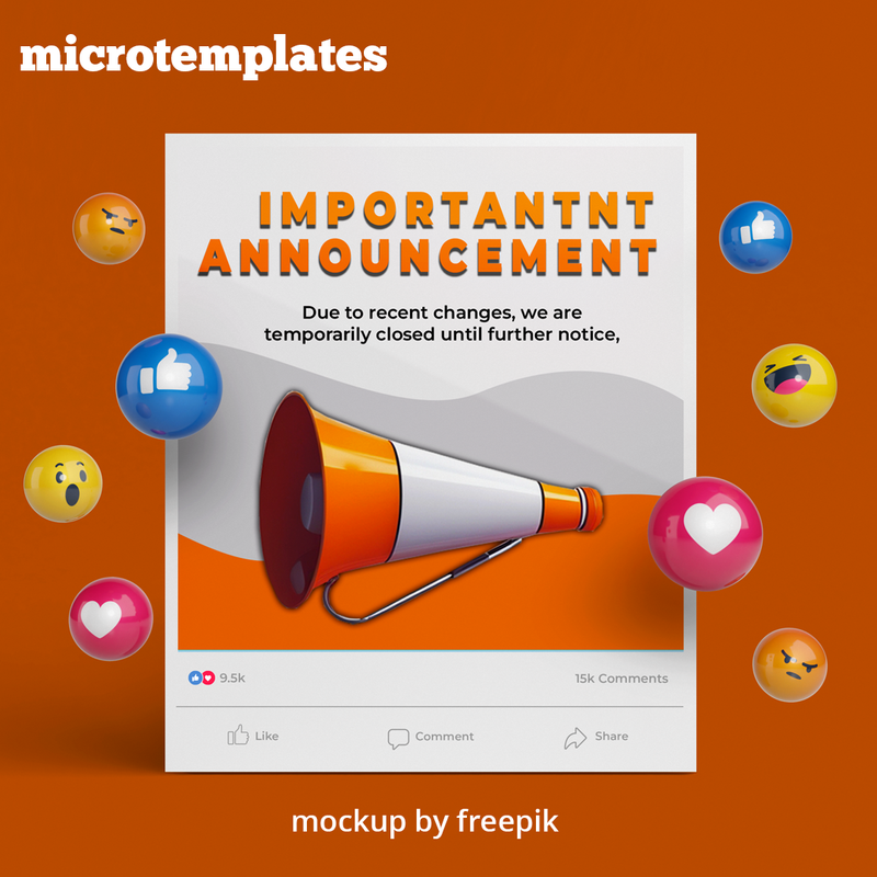 Free Customizable Announcement Post Design – Elevate Your Announcements!