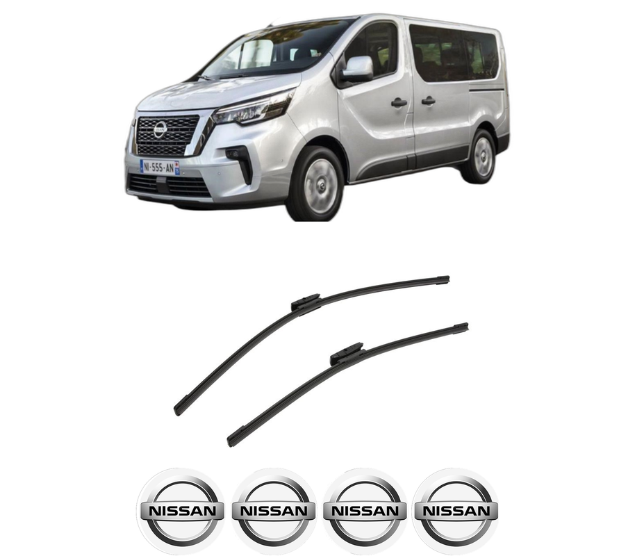 Set stergatoare auto NISSAN PRIMASTAR Bus (X82) din 2021, pentru parbriz auto, 2 bucati, Bosch Aerotwin Multi, din cauciuc siliconat rezistent, 4 Stickere Auto NISSAN
