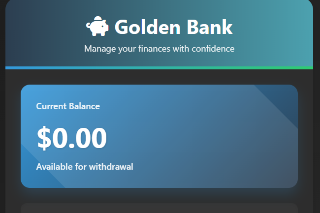 Golden Bank UI