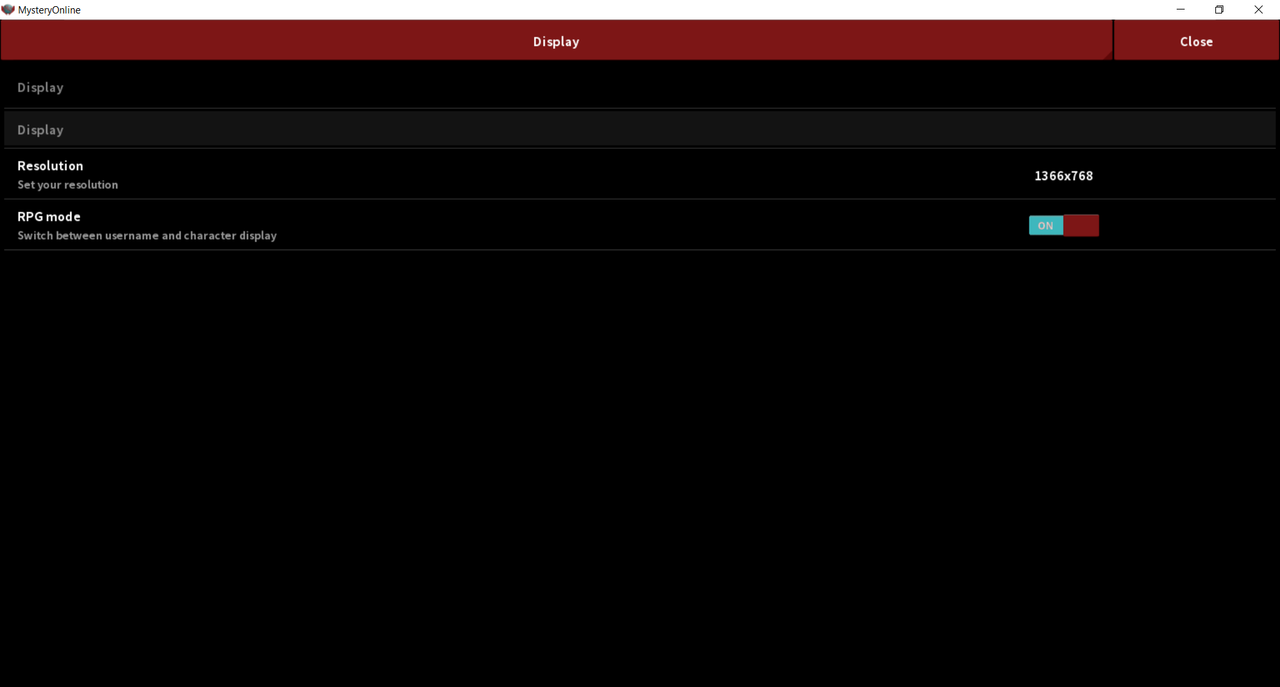 Display Tab
