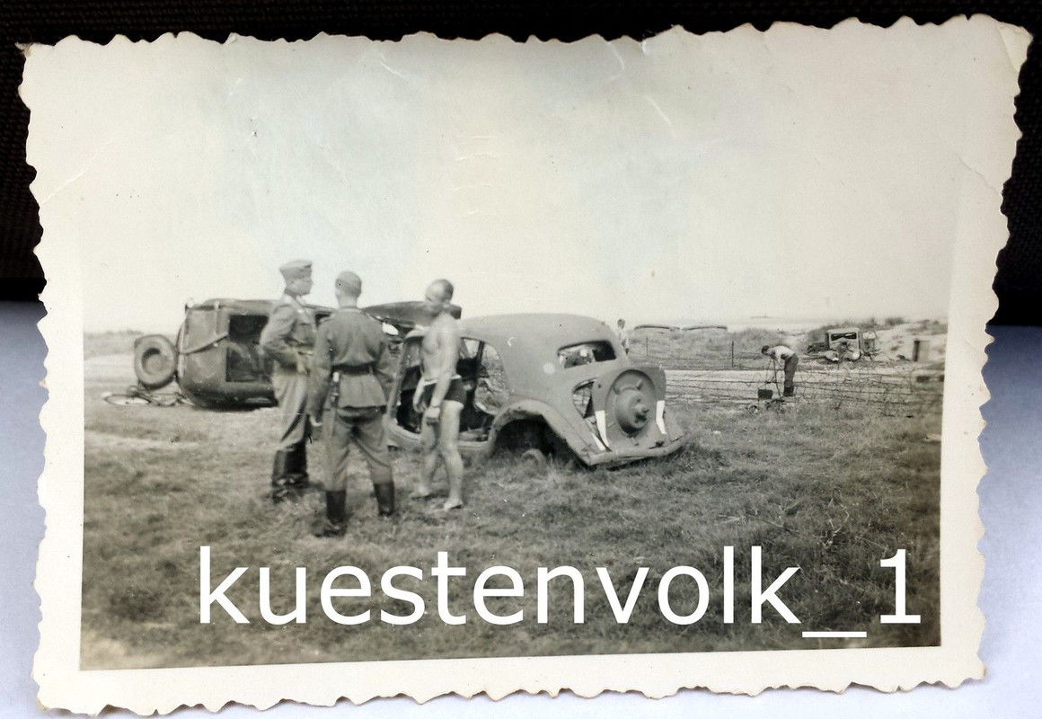 Orig. 2.WK Zerstörung Frankreich Beute Kfz Nude 