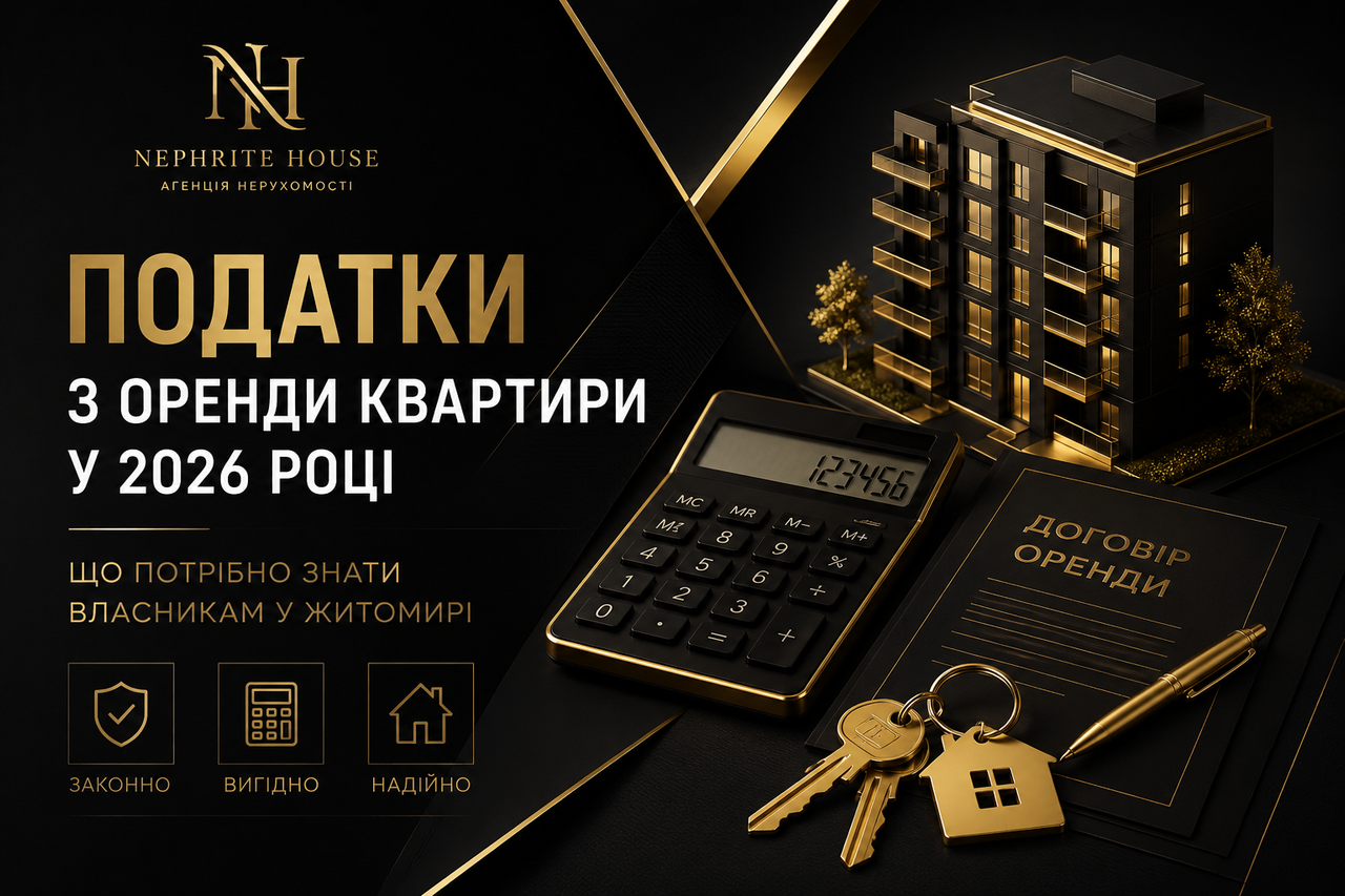 Податки з оренди квартири у 2026 році: що потрібно знати власникам у Житомирі