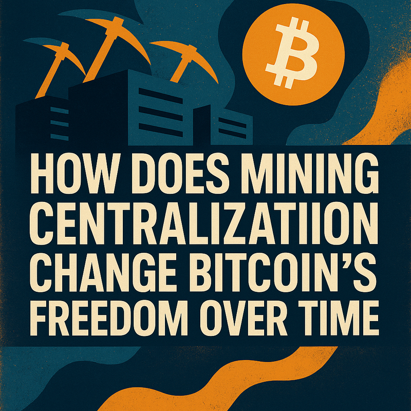 How does mining centralization change Bitcoin's freedom over time