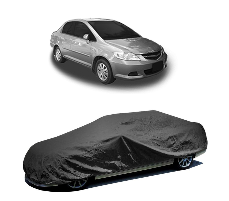 Husa tip prelata auto pentru HONDA CITY IV Saloon (GD_) 2002 - 2008,culoare negru, material textil impermeabil, rezistanta la intemperii praf UV, CARPASSION Husa Protectie