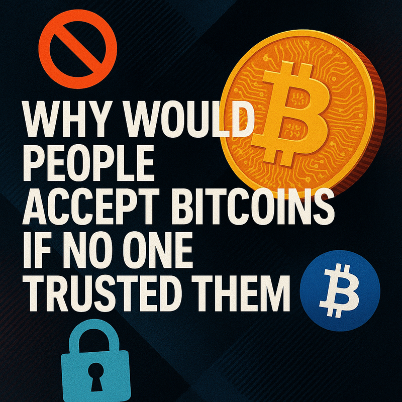 Why would people accept bitcoins if no one trusted them