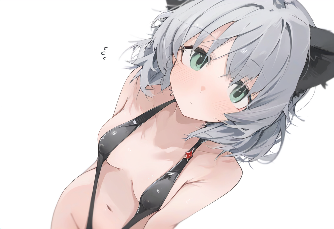 1girl, sanya v. litvyak, strike witches, mikozin, slingshot swimsuit, navel, gro s-2482698265