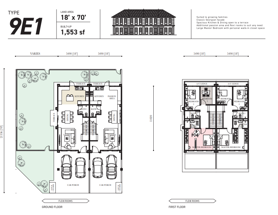 Cheerywood Type E floor plan in Eco Majestic, Semenyih, Selangor