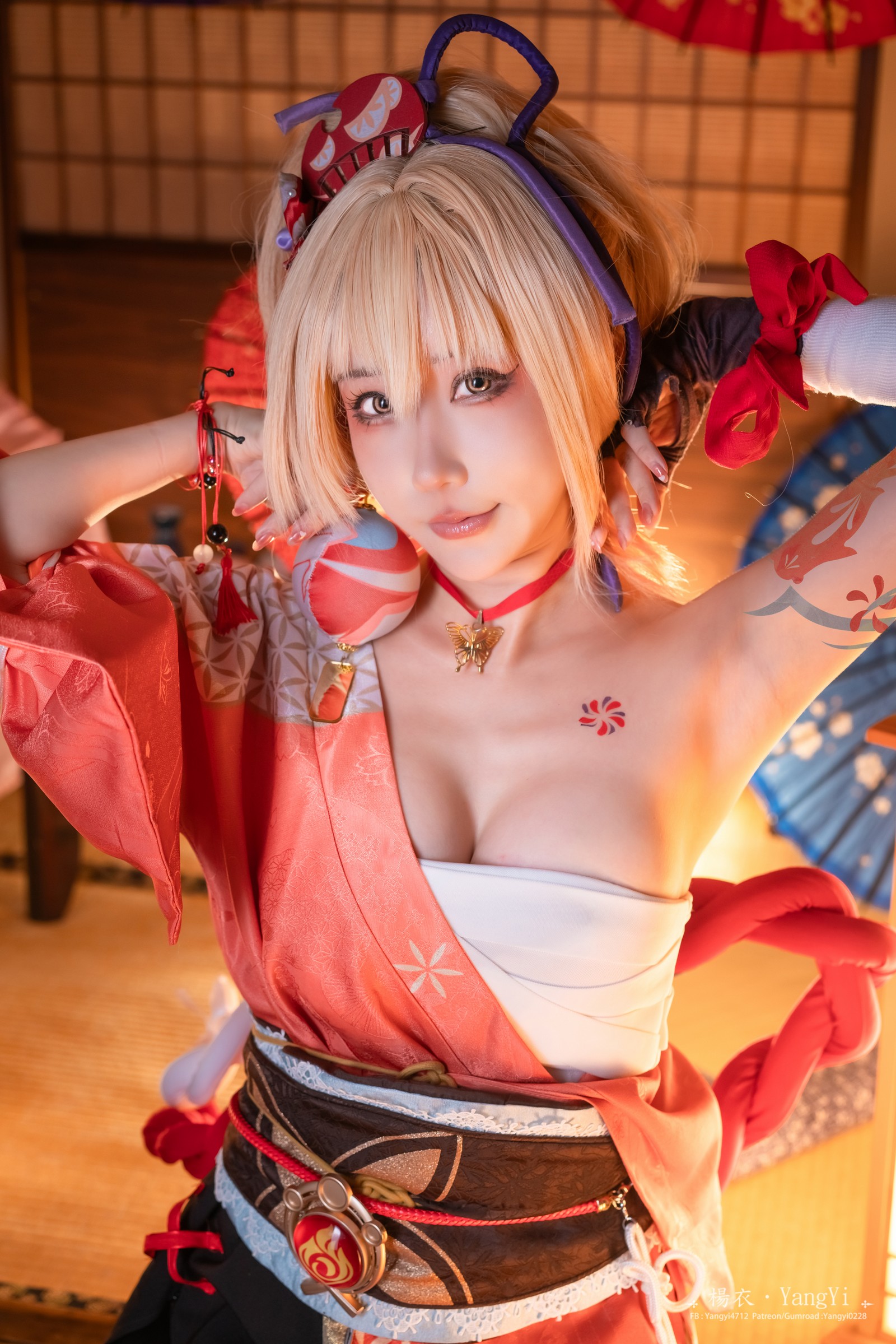 楊衣 Yangyi – Yoimiya 宵宫 Cosplay 写真视频（38P+1V-202MB）原神角色插图5