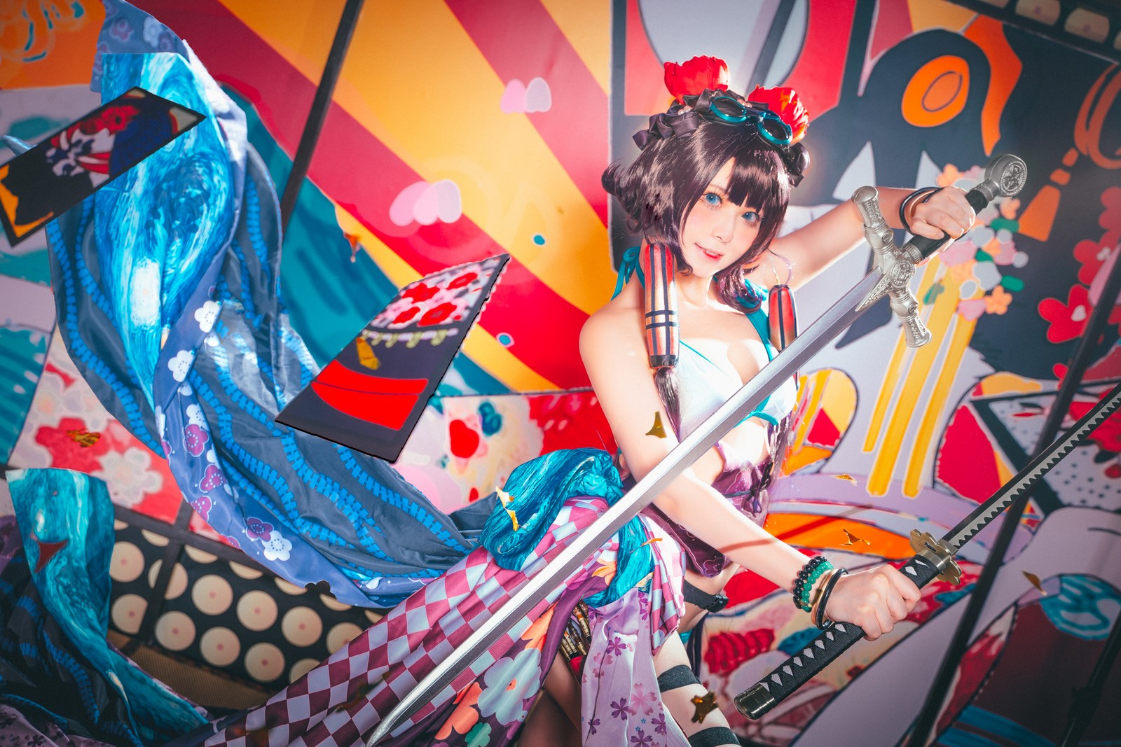 w百合欧皇子w 水着阿荣写真集 – 泳装COS 高清图集 [21P-232MB]插图2