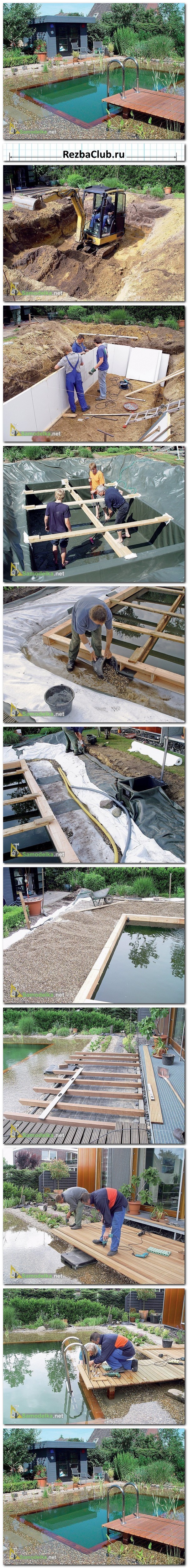 Как построить дачный пруд - бассейн