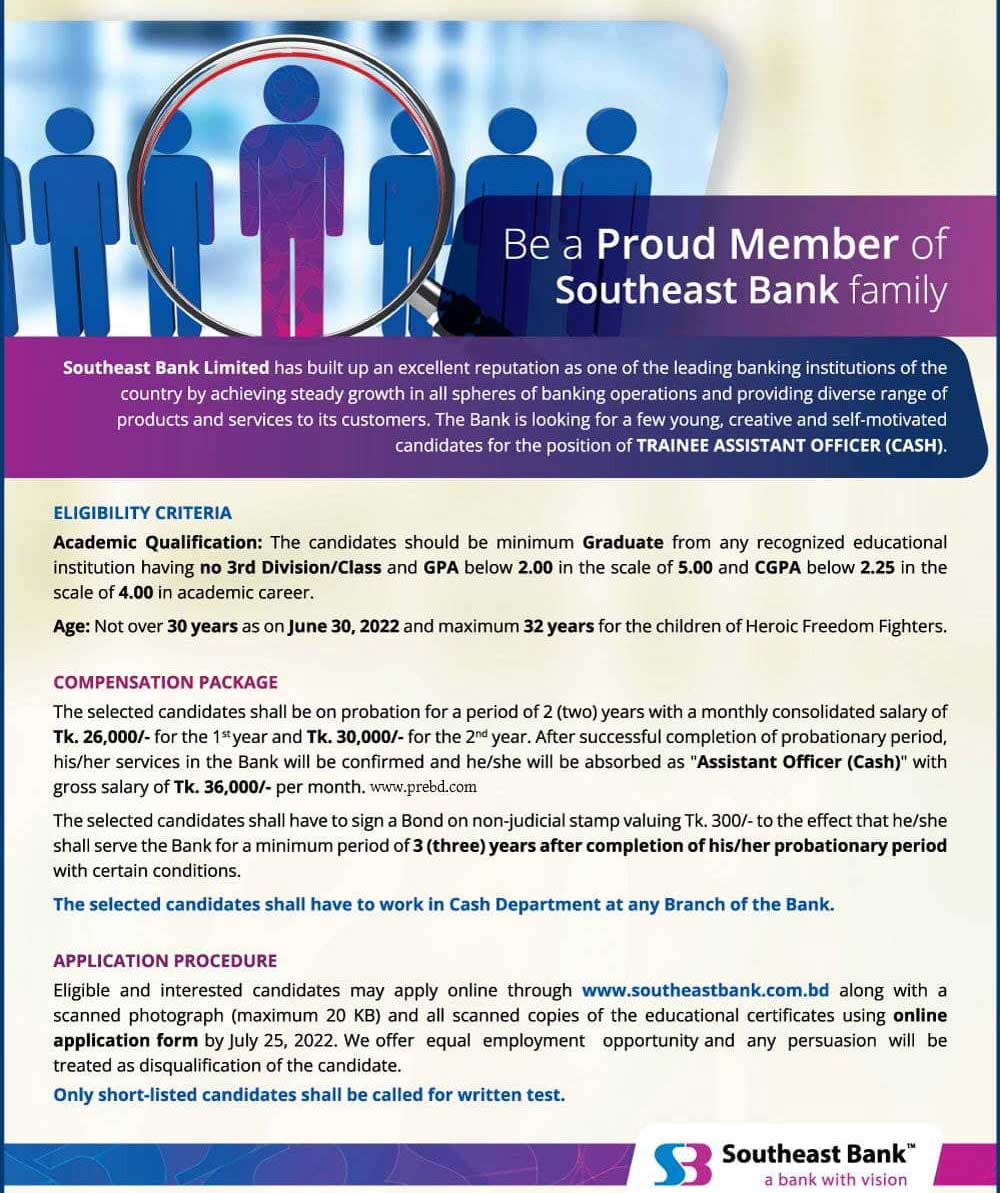 Southeast Bank Job Circular 2022