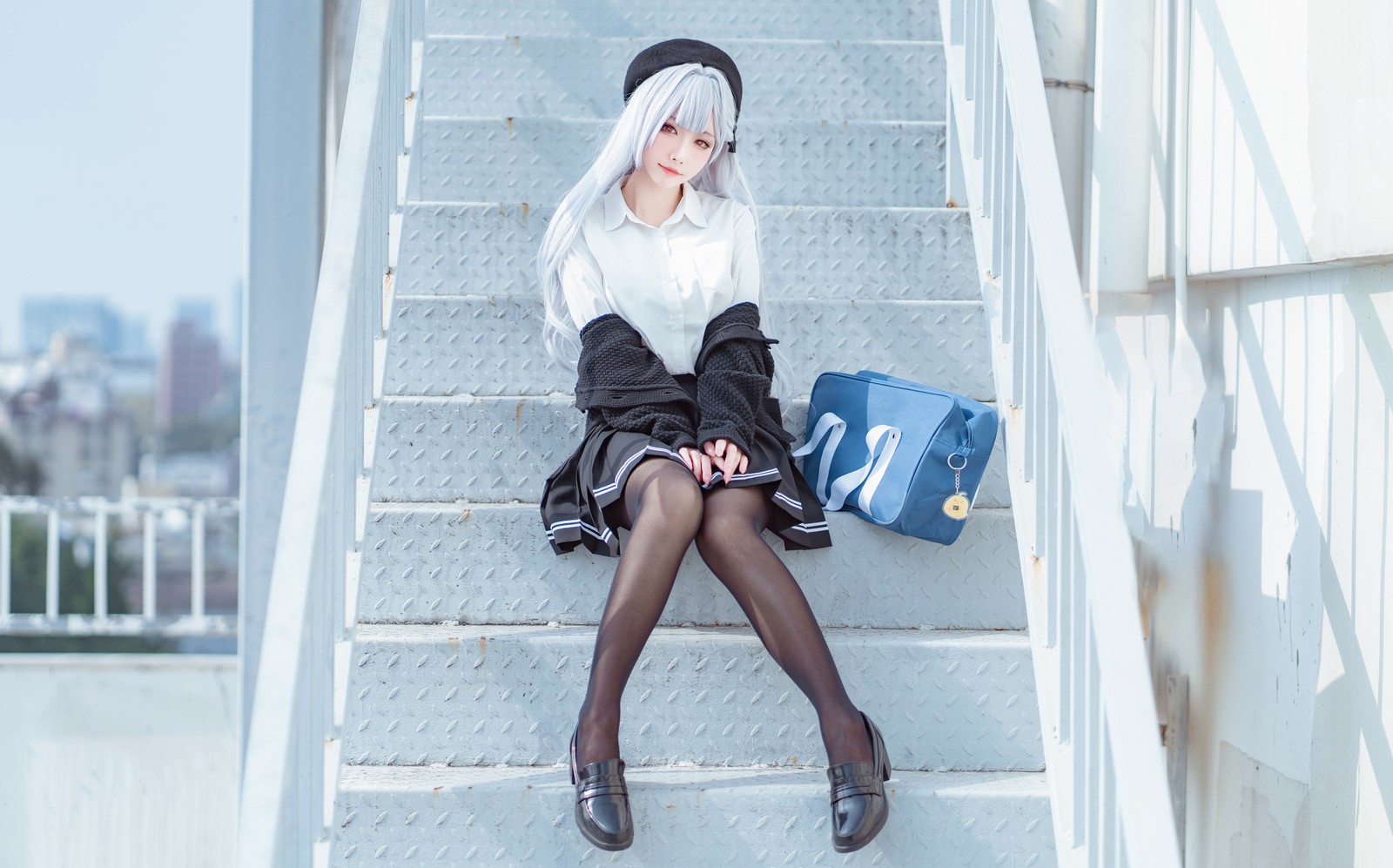 宮本桜 碧蓝航线 斯库拉 JK 制服写真｜校园风 Cosplay 图集（21P｜428MB）插图1